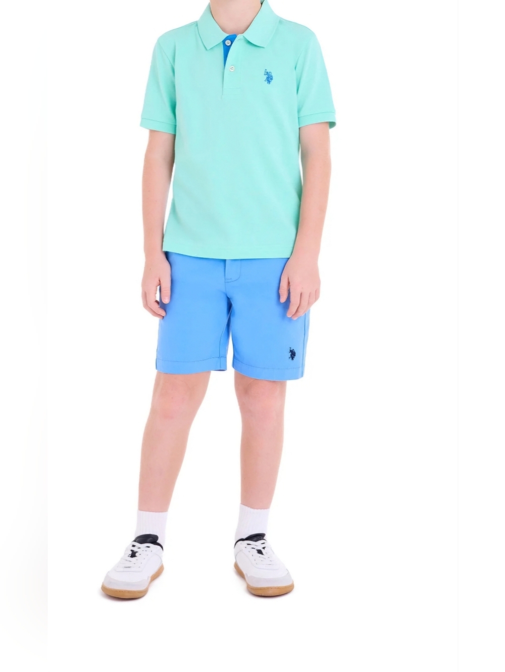 U.S. Polo Assn Boys Cotton Polo Shirt Classic Fit Color Mint, NWT